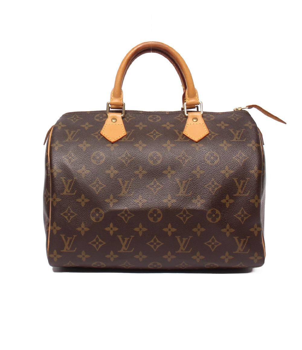 Louis Vuitton Boston Bag Speedy Monogram Canvas Leather Brown